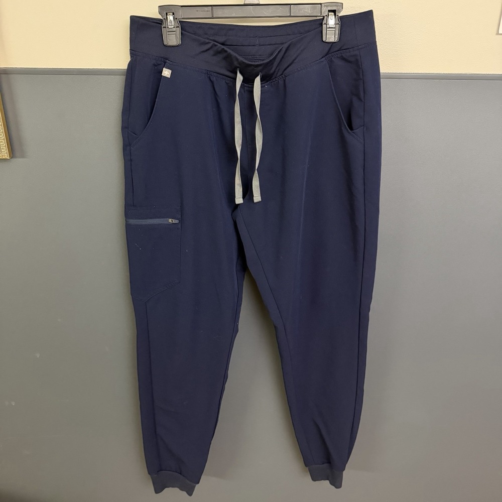 Figs Zamora Jogger Scrub Pants Medical Healthcare Professional Navy Blue L TALL